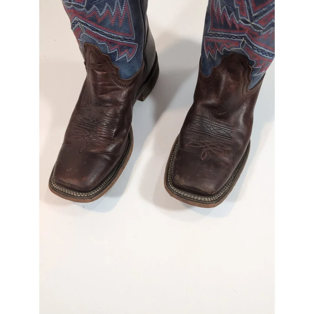 Nocona Women's Hero Nadia Blue Square Toe  Western Cowboy Boots Size 8.5 B - Picture 8 of 13